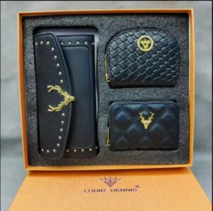 Ensemble portefeuille en semilicuir