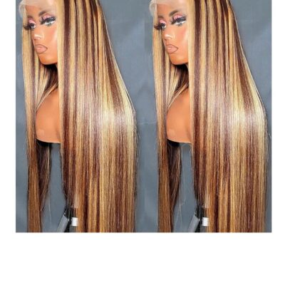 Brazilian Virgin Human Hair Straight Highlight Wig – Premium Quality Natural Look