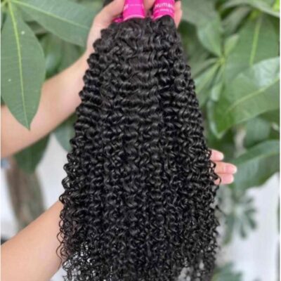 Brazilian Kinky Curly Virgin Human Hair Bundles – 100% Unprocessed, Natural Black Hair Extensions