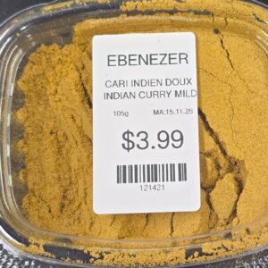 Cari indien doux naturel 105g