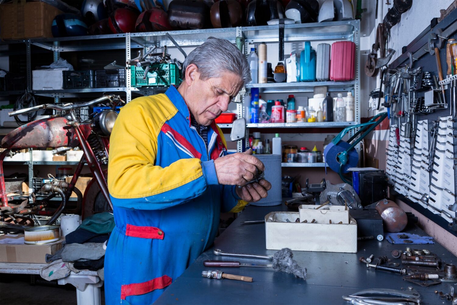 mechanic at the workshop