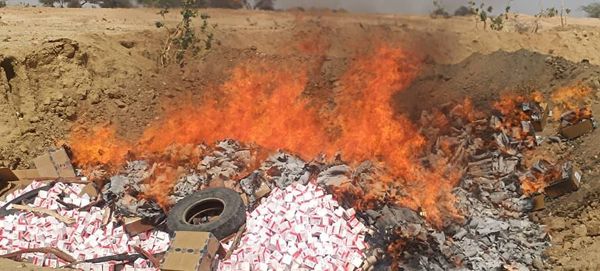 Incinération d&rsquo;une importante quantité de drogue