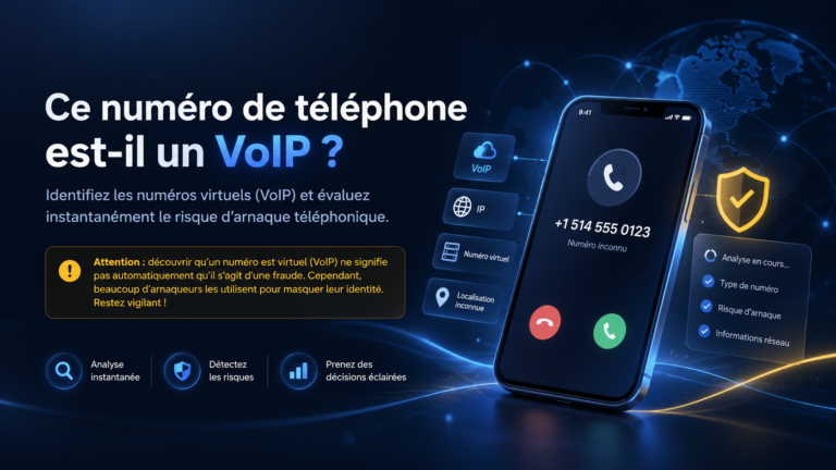 Ce numéro de téléphone est-il un voIP ?